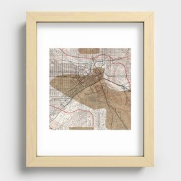 Saint Paul, USA - City Map Collage Recessed Framed Print