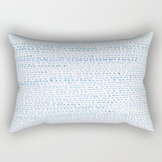 BLUE/GREEN DOTTED PATTERN Rectangular Pillow