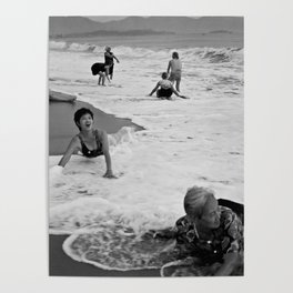 Bathing Woman in Vietnam - analog Poster