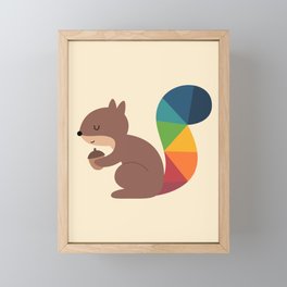 Rainbow Squirrel Framed Mini Art Print
