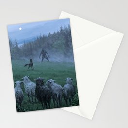 Shepherd and his faithful dog Stationery Cards