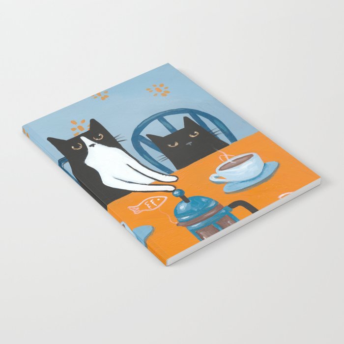 Cats and a French Press Notebook