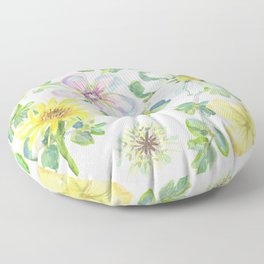 Spring Floral Mix on white Floor Pillow