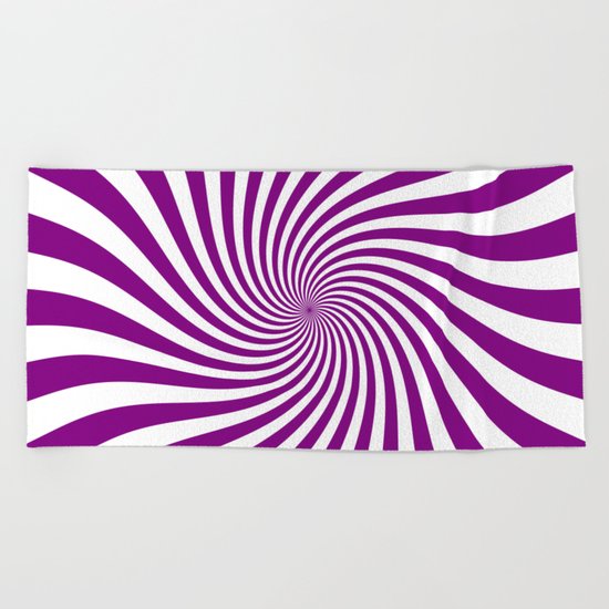 Swirl (Purple/White) Beach Towel