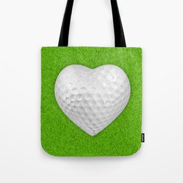 Golf ball heart / 3D render of heart shaped golf ball Tote Bag