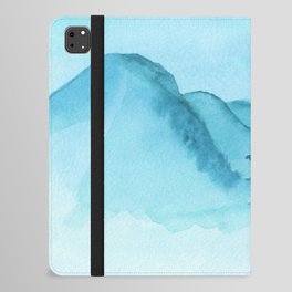 Soft Blue Mountain Landscape iPad Folio Case
