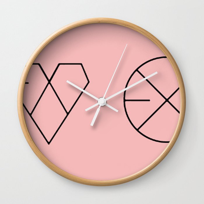 Exo Logos Wall Clock By Hwanghaes Society6