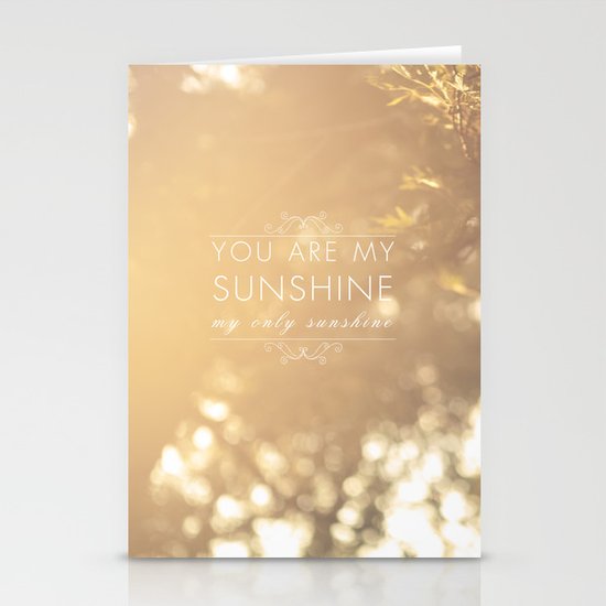 You Are My Sunshine Stationery Cards