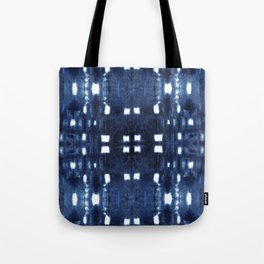 Shibori City Blue Tote Bag