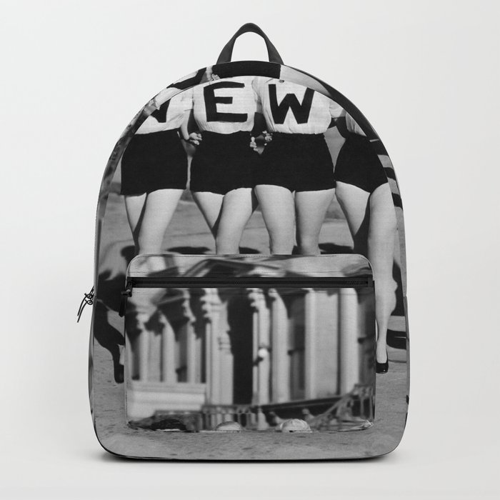 New York Girls in a line, lovely girls on the street - mid century vintage photo Backpack