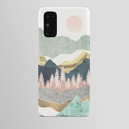 Summer Vista Android Case | Summer, Organic, Forest, Watercolor, Landscape, Nature, Mountains, Digital, Curated, Wanderlust 