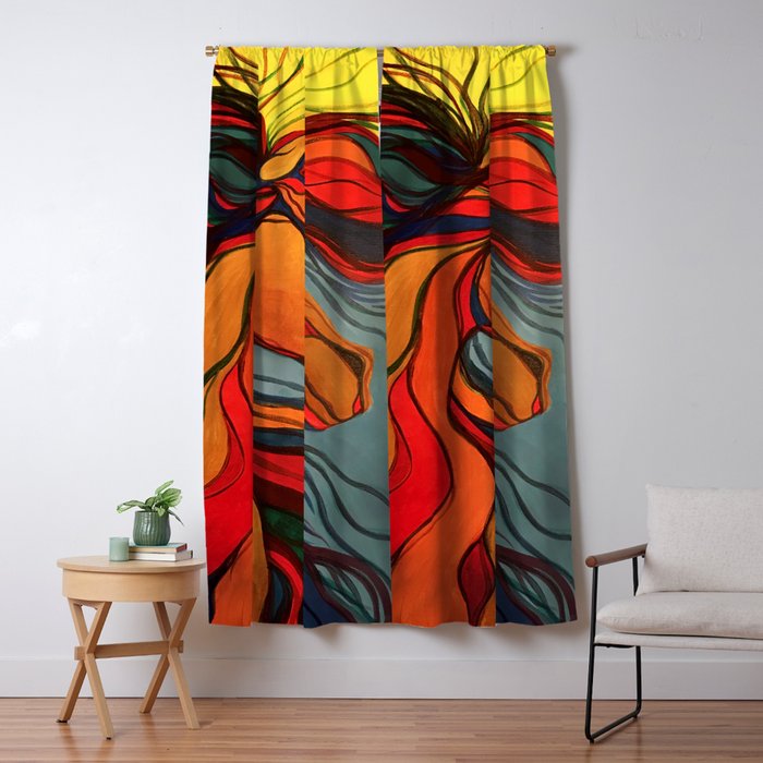 Wild Horse Breaking Free Southwestern Style Blackout Curtain By