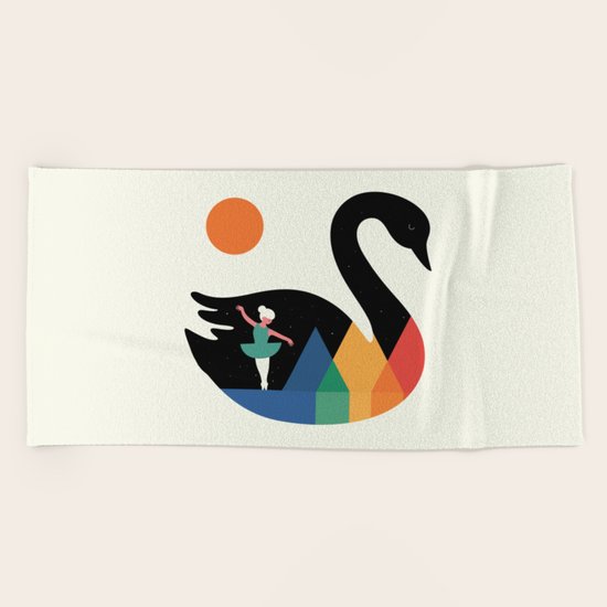 Swan Dance Beach Towel