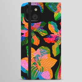 Trippy Tropical Flowers #1 iPhone Wallet Case