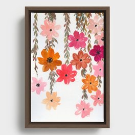 hanging flowers Framed Canvas