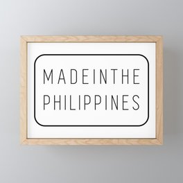 Made in the Philippines Minimalist Line Art Framed Mini Art Print