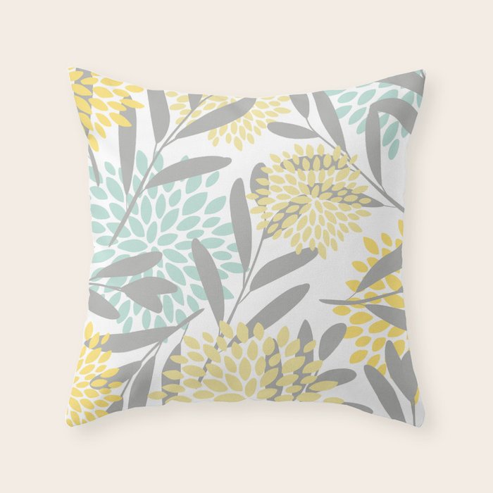 Aqua and yellow throw pillows store