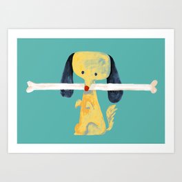 Lucky dog Art Print