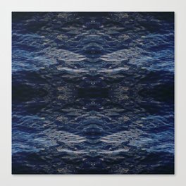 Water Ripple - dark blue Canvas Print