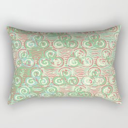 Celtic clover pattern in green Rectangular Pillow