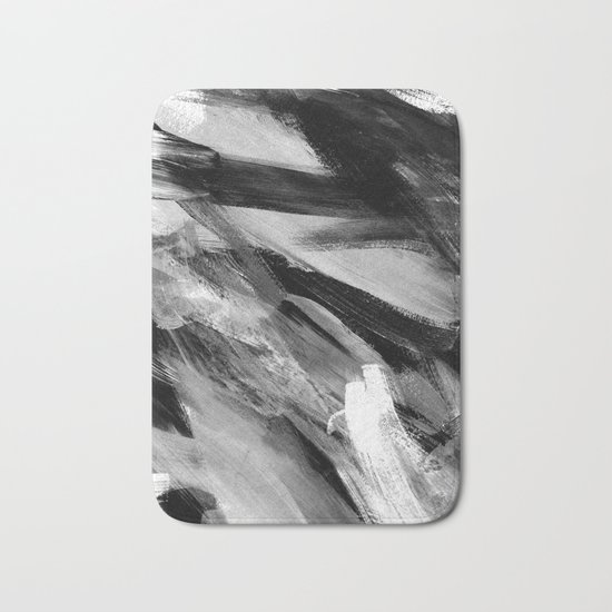 Abstract Artwork Greyscale #1 Bath Mat