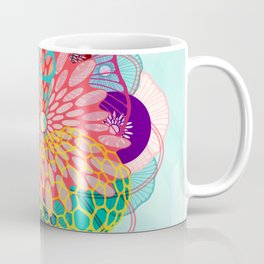 LUXE Bloom 2 Coffee Mug | Organic, Digital, Pattern, Abstract, Fungi, Pink, Marcygrant, Oneofakind, Colorful, Vibrant 