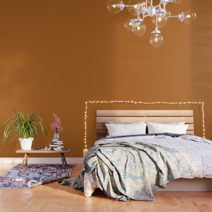 Light Brown Solid Color Wallpaper By Makeitcolorful Society6