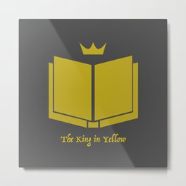 The King in Yellow Metal Print | Illustration, Scary, Graphic Design, Vector 