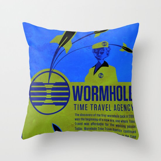 Time Travel Agency Throw Pillow