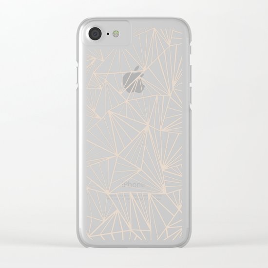 Ab Fan Grey And Nude Clear iPhone Case