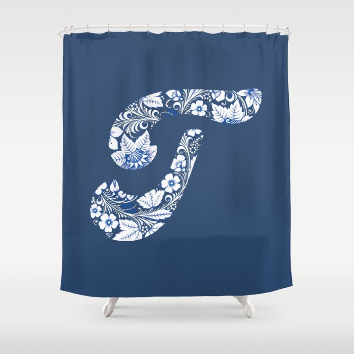 Chinese Element Blue - T Shower Curtain