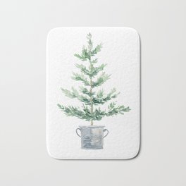 Christmas fir tree Bath Mat | Spruce, Celebration, Tree, Forest, Greeting, Noel, Xmas, Nature, Fir, Rustic 