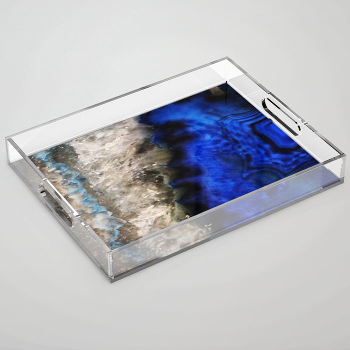 Blue Geode Acrylic Tray