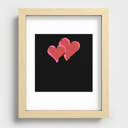 Heart two hearts Recessed Framed Print