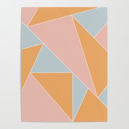 Abstract Triangles Poster