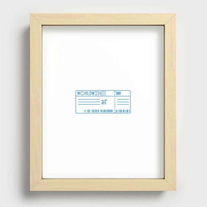 Boarding Pass by Worldwide Recessed Framed Print