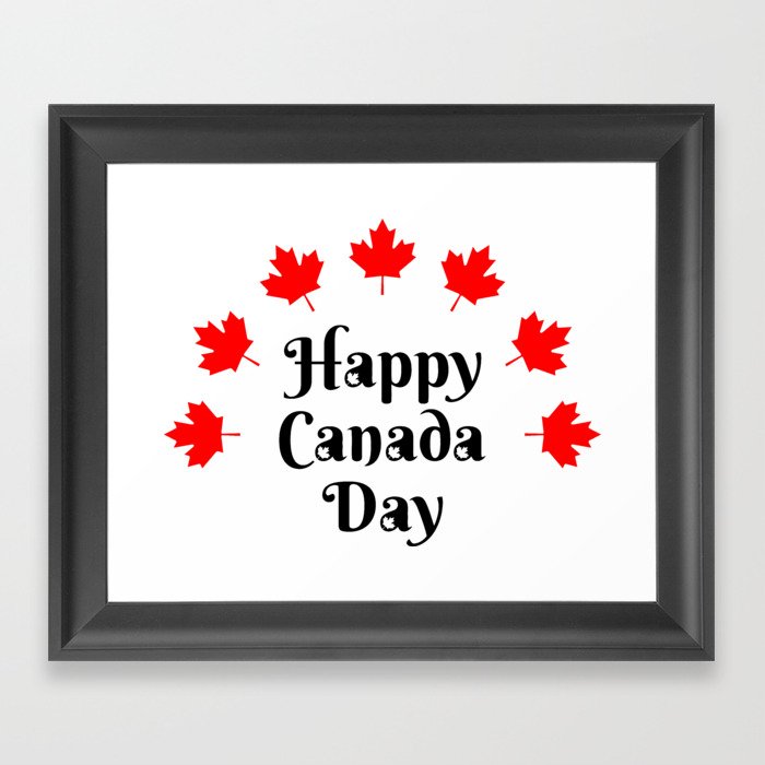 happy canada day Framed Art Print
