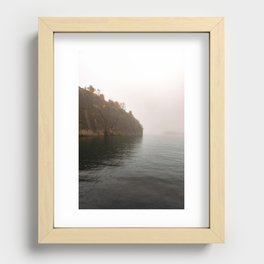 Lake Superior-Foggy Day in Minnesota Recessed Framed Print