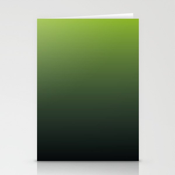 Ombre | Color Gradients | Gradient | Two Tone | Lime Green | Charcoal Grey | Stationery Cards