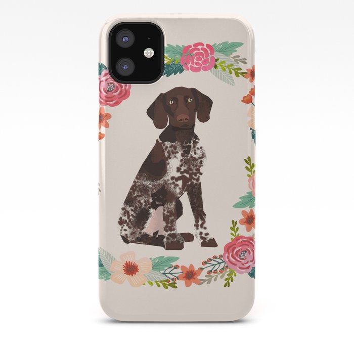 German Shorthair Pointer Floral Wreath Spring Dog Breed Pet