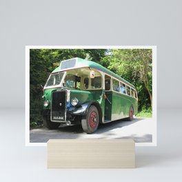 Vintage 1940s British Bus  On the road again Mini Art Print