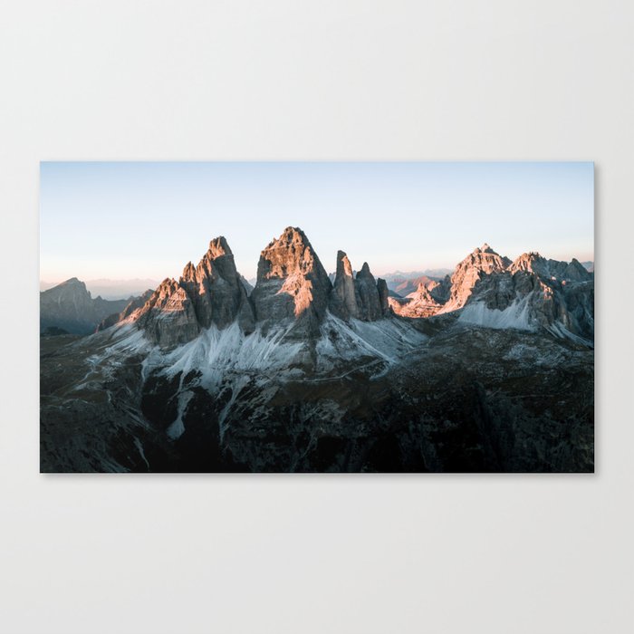 Dolomites Sunset Panorama Landscape Photography Canvas Print By Dolomites Sunset Panorama Landscape Photography Canvas Print By Regnumsaturni Society6