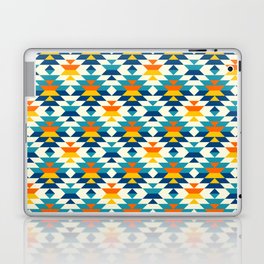 Bohemian large aztec diamonds blue pattern Laptop Skin