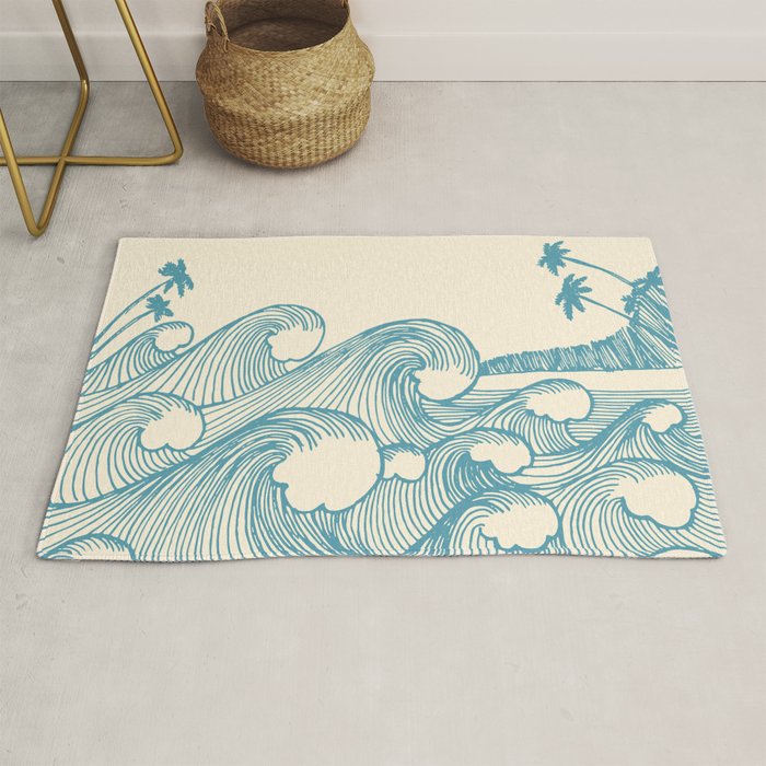 Waves Rug by Babylon Vibes Society6