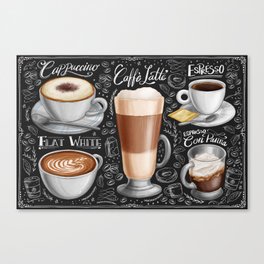 Coffee menu Canvas Print