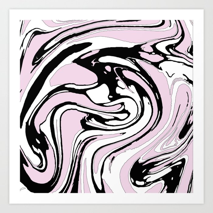 Pink Geometric Wall Art Pink Black and White Painting Abstract Geometric  Artwork Triangle Canvas Wall Art Pink Paintings Wall Decor Marble Pink