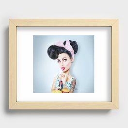 Pinup cool woman Recessed Framed Print