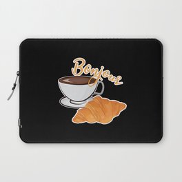 Croissant Coffee Bonjour - French Cafe Laptop Sleeve