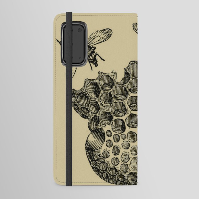 Vintage Bee & Honeycomb Android Wallet Case