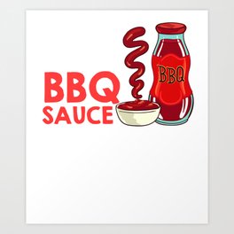 BBQ Sauce Barbeque Recipes Korean Barbecue Keto Art Print